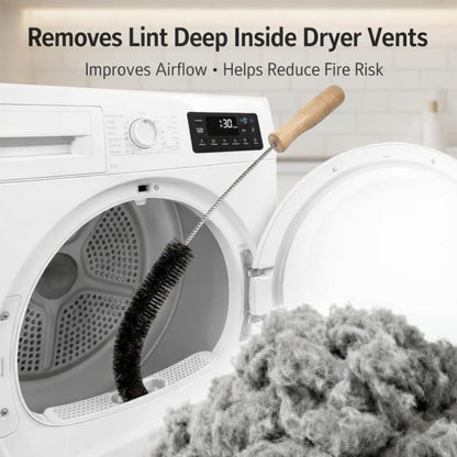 Clothes Dryer Vent Cleaner Kit with Vacuum Hose Attachment Brush, Lint Remover, Dryer Vent Vacuum Hose (Full Brush)