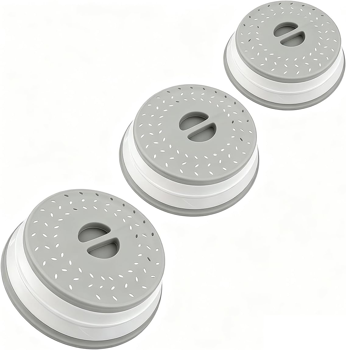 Collapsible Microwave Splatter Cover (12.4 IN,black) | Microwave Plate Cover With Steam Vent