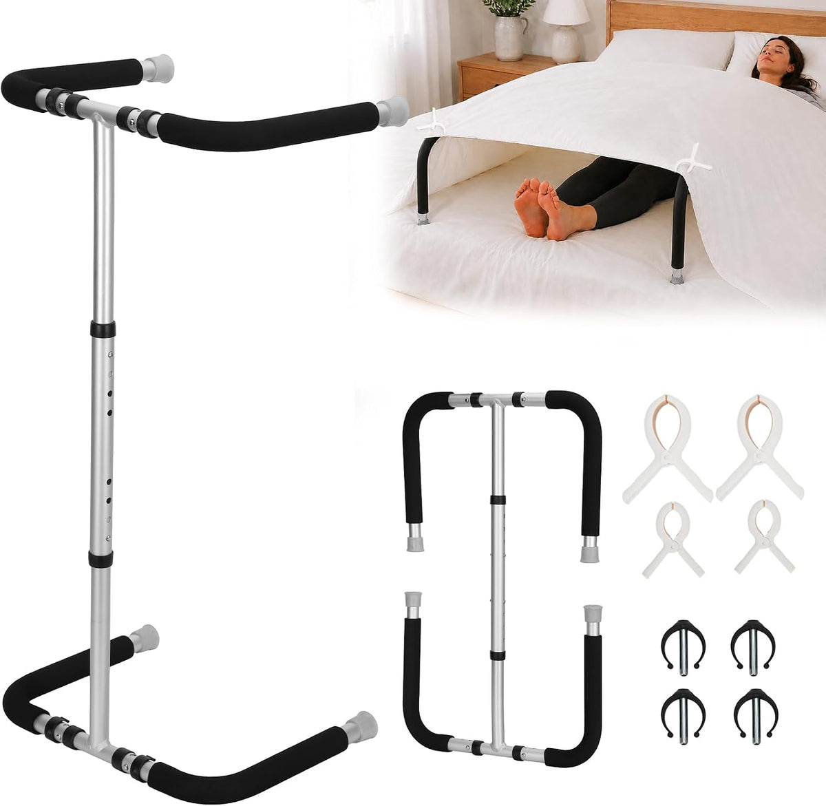 Blanket Lifter for Foot of Bed, 28"-34" Height Adjustable Blanket Lifter