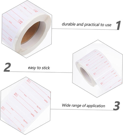 Operitacx 1roll Quality Material Writing Rotation Labels Food Labels Stickers Stickers Removable Adhesive for Day Dots Food Storage Jars and Bottles