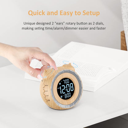 uscce Loud Dual Alarm Clock with Powerful Adjustable Bed Shaker | Vibrating Alarm Clock for Heavy Sleepers or Hearing Impaired - Easy to Set Alarm Clock with 0-100% Dimmer & Battery Backup