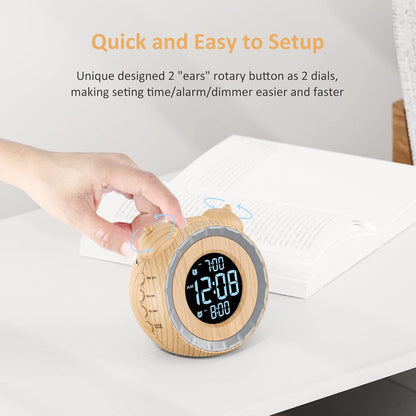uscce Loud Dual Alarm Clock with Powerful Adjustable Bed Shaker
