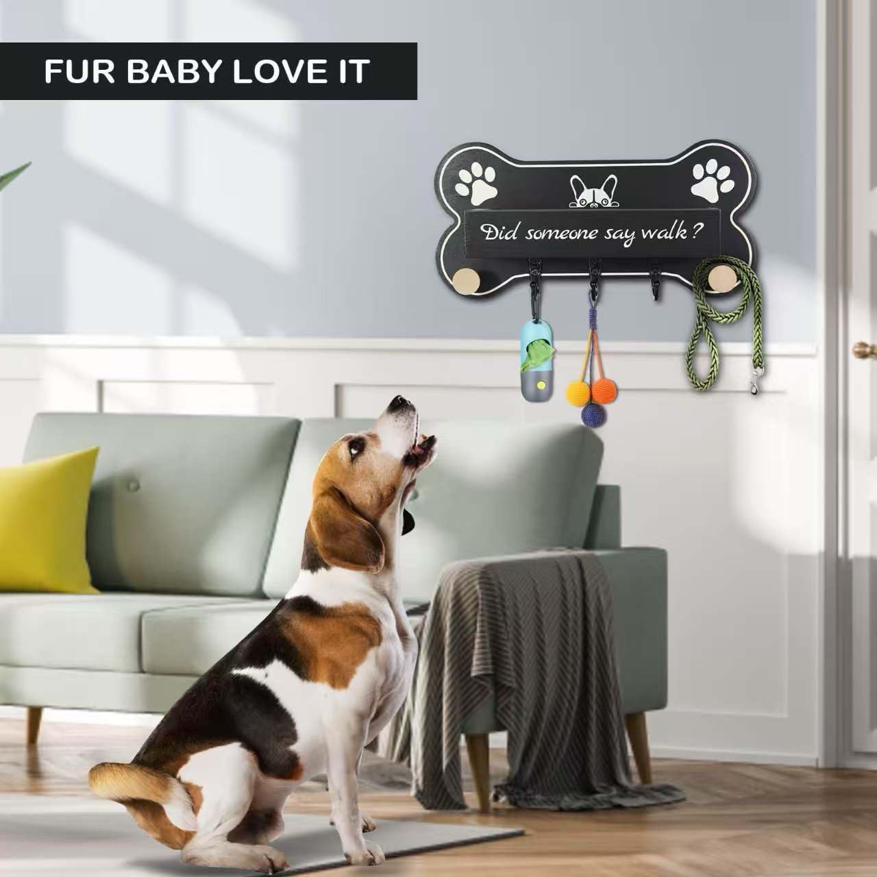 Dog Leash Holder forwall,Coat RackHooks, Mount Storage Organizer