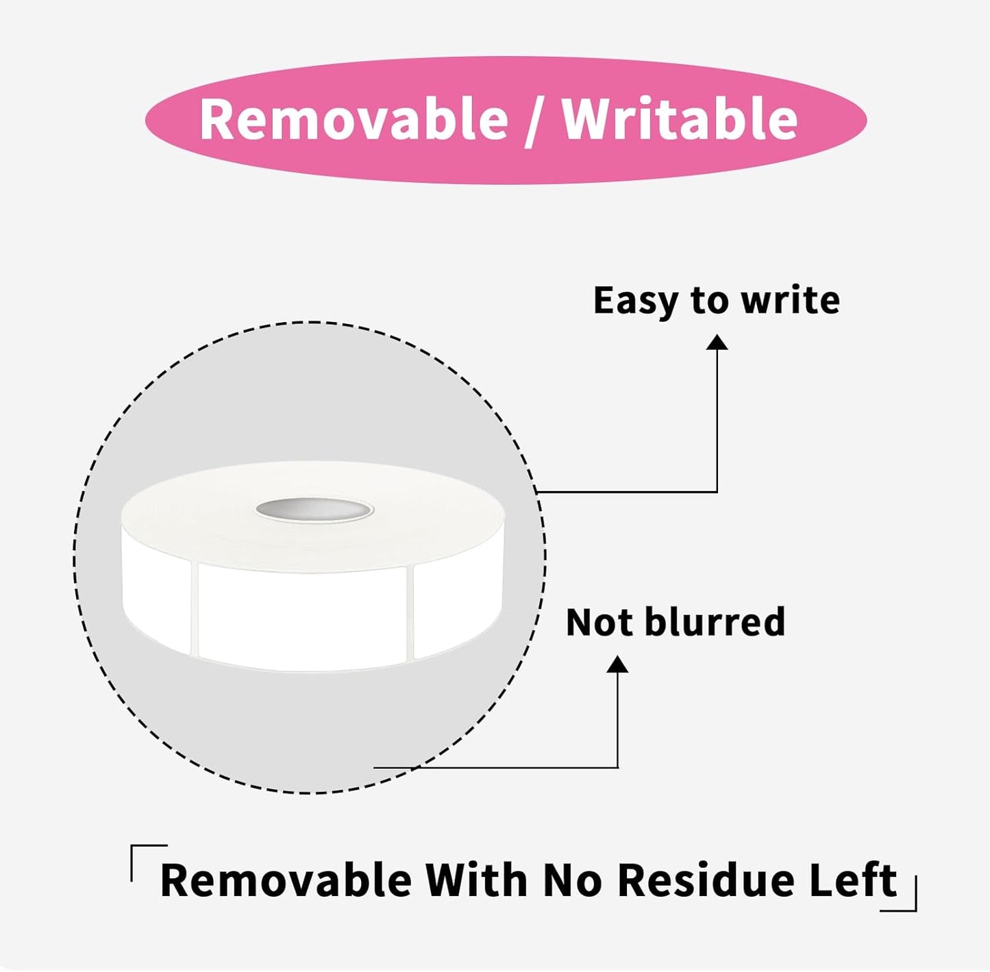 1000 Blank Removable Freezer Labels, Blank Removable Labels Water Oil Resistant with Perforation Line for Food Containers Jars Pantry Organization (Each Measures 1x 3 Inch)