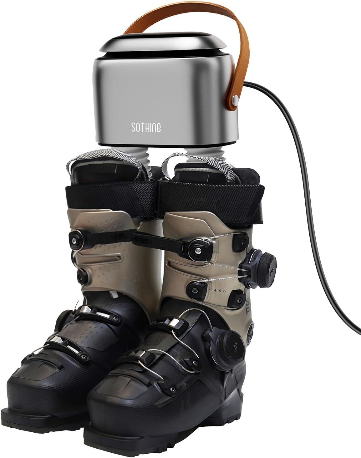Boot Dryer, 11.8 in Extendable Hoses, 3 Heat Levels, 1-9H Timer | 95W Dual-Fan Airflow, Ozone Freshening Mode, for Work Boots, Ski Boots, Rain Boots, Sneakers and Gloves, Auto Shut-Off