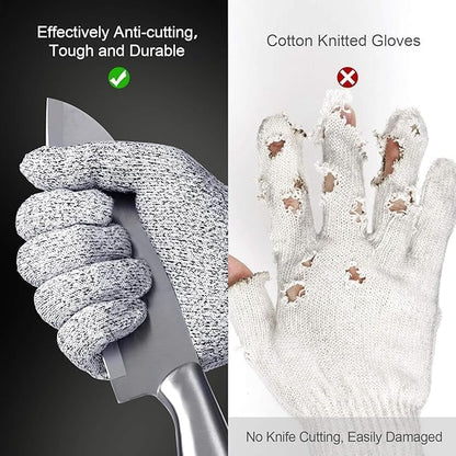 Cutting Gloves, 2 Pairs Cut Resistant Gloves, Cut Proof Gloves Kitchen | Cutting Gloves for Chef, Cut Gloves, Tesuchan