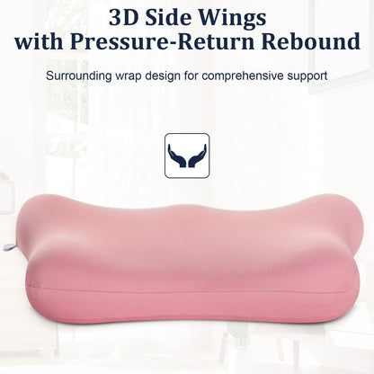Lumbar Support Pillow for Office Chair Memory Foam Lumbar Cushion with Removable Cover Soft Back Support Pillow Suitable for Car, Couch, Gaming, Dark Blue
