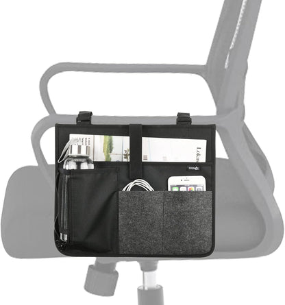 Cosmos Armrest Chair Side Organizer Bedside Caddy Organizer Bunk Bed Storage Bag Armchair Wheelchair Hanging Side Pocket Bag for Ipad, Tablet, Phone, Remote Control, Magazines, Books & Water Bottle
