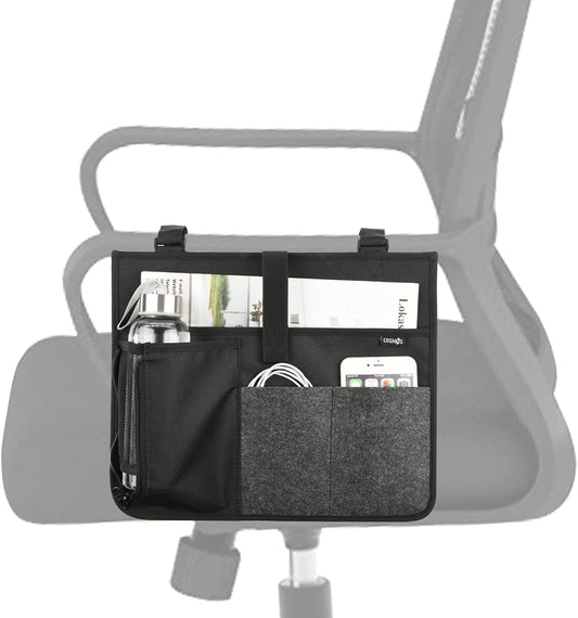 Cosmos Armrest Chair Side Organizer Bedside Caddy Organizer Bunk Bed Storage Bag Armchair Wheelchair Hanging Side Pocket Bag for Ipad, Tablet, Phone, Remote Control, Magazines, Books & Water Bottle