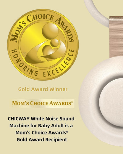 CHICWAY Portable Sound Machine with AI Cry Detection White Noise Machine