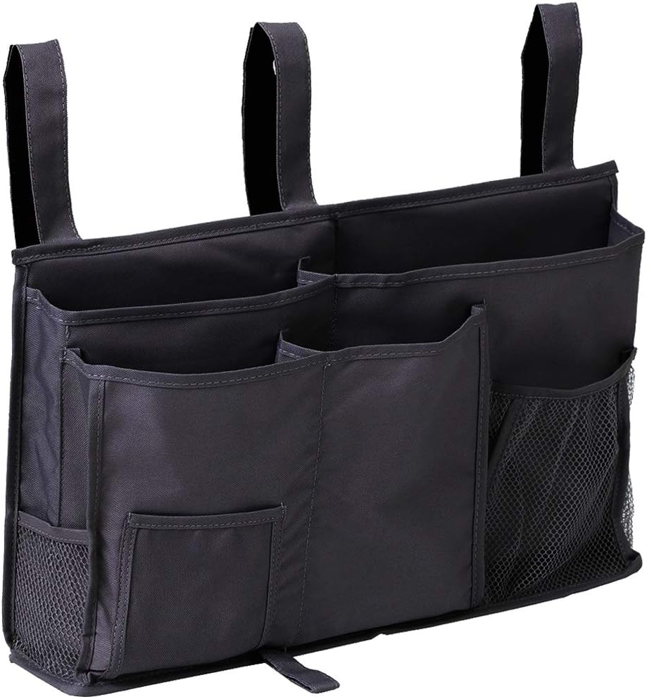 Sugaroom Bedside Storage Caddy, Bunk Bed Organizer Bed Storage Pocket Bedside Organizer Hanging Bed Storage Caddy for College Dorm Room, Hospital Bed Rails, Baby Bed, Camp