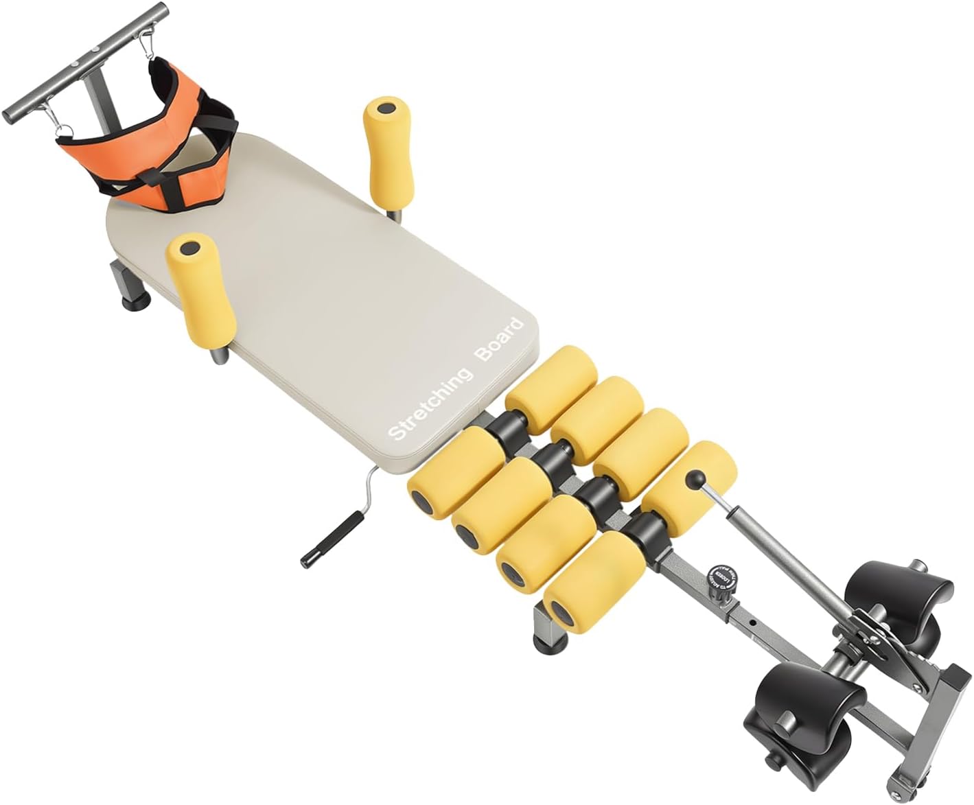 YuEany Full Body Traction Bed, Cervical Spine Stretcher with Adjustable Length for Back Pain Relief, Lumbar Decompression Table for Posture Correction, Home Massage Traction Machine