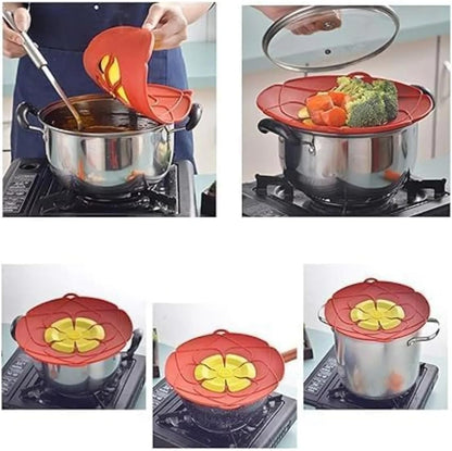 2pcs Silicone Spill Stopper Lid Cover - 10.2 Inch Kitchen Cooking Tool for Boil Over Prevention(Gray Pot Lid)