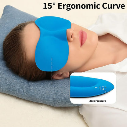 Sleep Mask for Back and Side Sleepers 1 Pack, 3D Light Blocking Eye Mask for Sleeping, Zero Pressure Eye Cover for Women and Men, Lightweight Breathable Night Blindfold Black