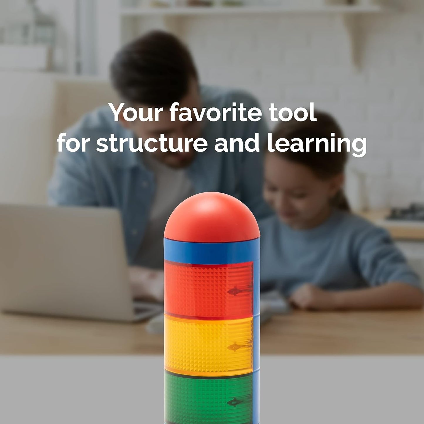 KADAMS Visual Timer for Kids with Pre-Alarm, Traffic Light Countdown Timer for ADHD Toddlers Classroom 24H Digital Timer, 5 Volume Levels Mute Pause Memory for Homework Learning Home Routine