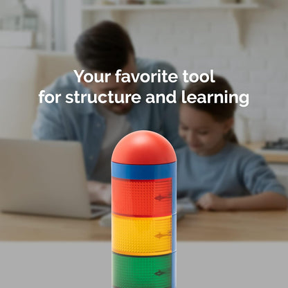 KADAMS Visual Timer for Kids with Pre-Alarm, Traffic Light Countdown Timer for ADHD Toddlers Classroom 24H Digital Timer, 5 Volume Levels Mute Pause Memory for Homework Learning Home Routine