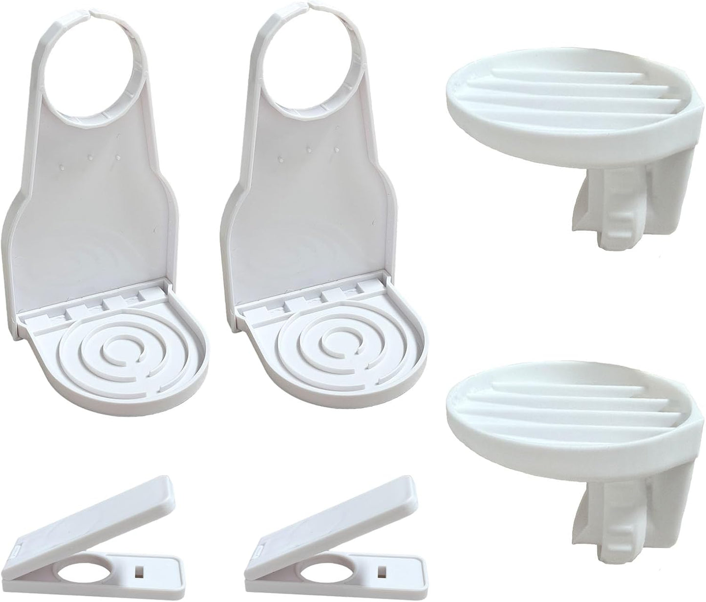 2 Sets Laundry Detergent Dispenser Cup Holder, Laundry Detergent Cup Holder with Drain, Holder Compatible with Tide, Arm Hammer, Xtra, All, Purex, Persil