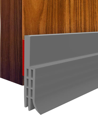 2PACK Door Draft Stopper, Strong Adhesive Door Sweep for Exterior and Interior Doors, Dustproof and Soundproof, 2" W x 39" L (White)