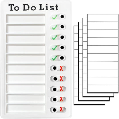 Chore Chart To Do List Adhd Tools for Kids and Adults Sliding Morning Routine Chart for Kids Detachable RV Checklist Board Reusable My Chores Checklist Task Board
