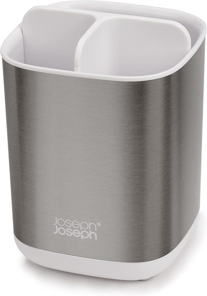 Joseph Joseph Easy-Store - Compact Toothbrush Holder Caddy Bathroom Storage , Grey/White, Regular
