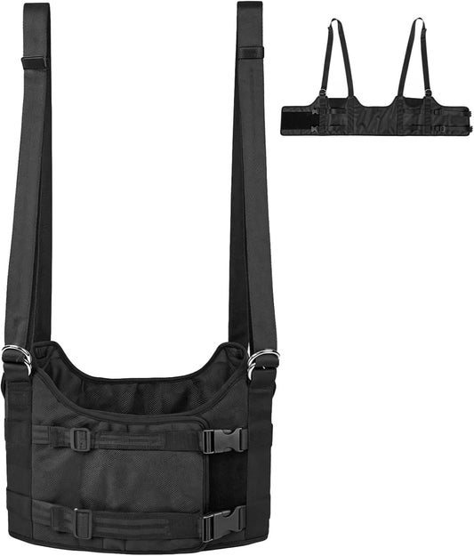 Back Stretcher for Home Use, Spine Decompression Belt for Pain Relief, Adjustable Back Stretching Belt, Back Pain Relief, Neck and Waist Posture Correction, Black M Size