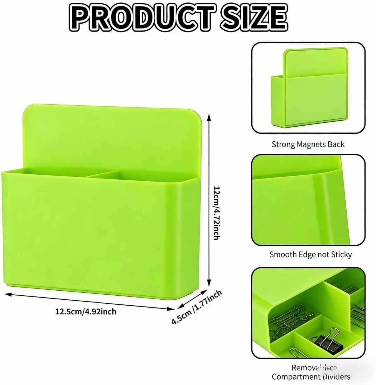 Camelmother 2Pcs Magnetic Dry Erase Marker Holder For Whiteboard Fridge | 2Slots Locker Accessories Teacher Classroom Must Haves Fridge magnets
