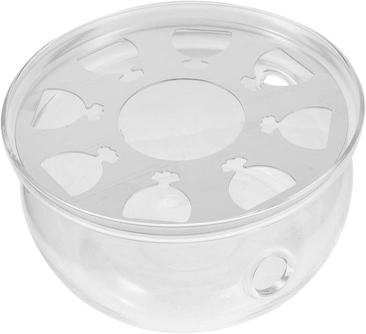 Ciieeo Glass Teapot Warmer Elegant Heating Base Transparent Tea Heating Tool for Home Office and Tea House Use Convenient Design