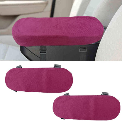 2PCS Car Seat Armrest Covers, Soft & Comfortable Office Chair Arm Pad, Anti-Scratch Car Armrest Cushion, Universal Car Armrest Pillow Protector Cover for Most Cars (Black)