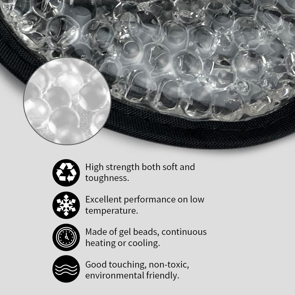 Cooling & Heating Eye Mask - Hot/Cold Use for Puffy Eyes, Headaches, Migraines, Sinus & Dark Circles (2 Packs Blue)