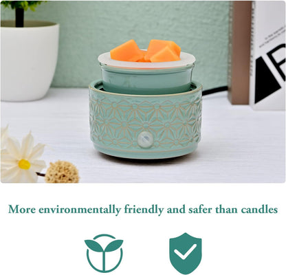 ASAWASA 2PCS Smart Candle Warmer for Large Jar, Coffee Mug Warmers, with Gravity Switch Auto Shut-On/Off, Safely and evenly Release The Aroma, Keep The Drink Warmth, Best Ideals Valentines Day Gifts