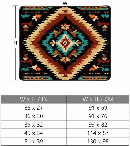Western Aztec Magnetic Fireplace Cover Decorative Indoor For Brick Fireplace, Rustic Tribal Southwestern Boho Ethnic Insulation Fireplace Blocker Blanket Draft Stop Hot Heat Save Energy, 36"Wx27"H