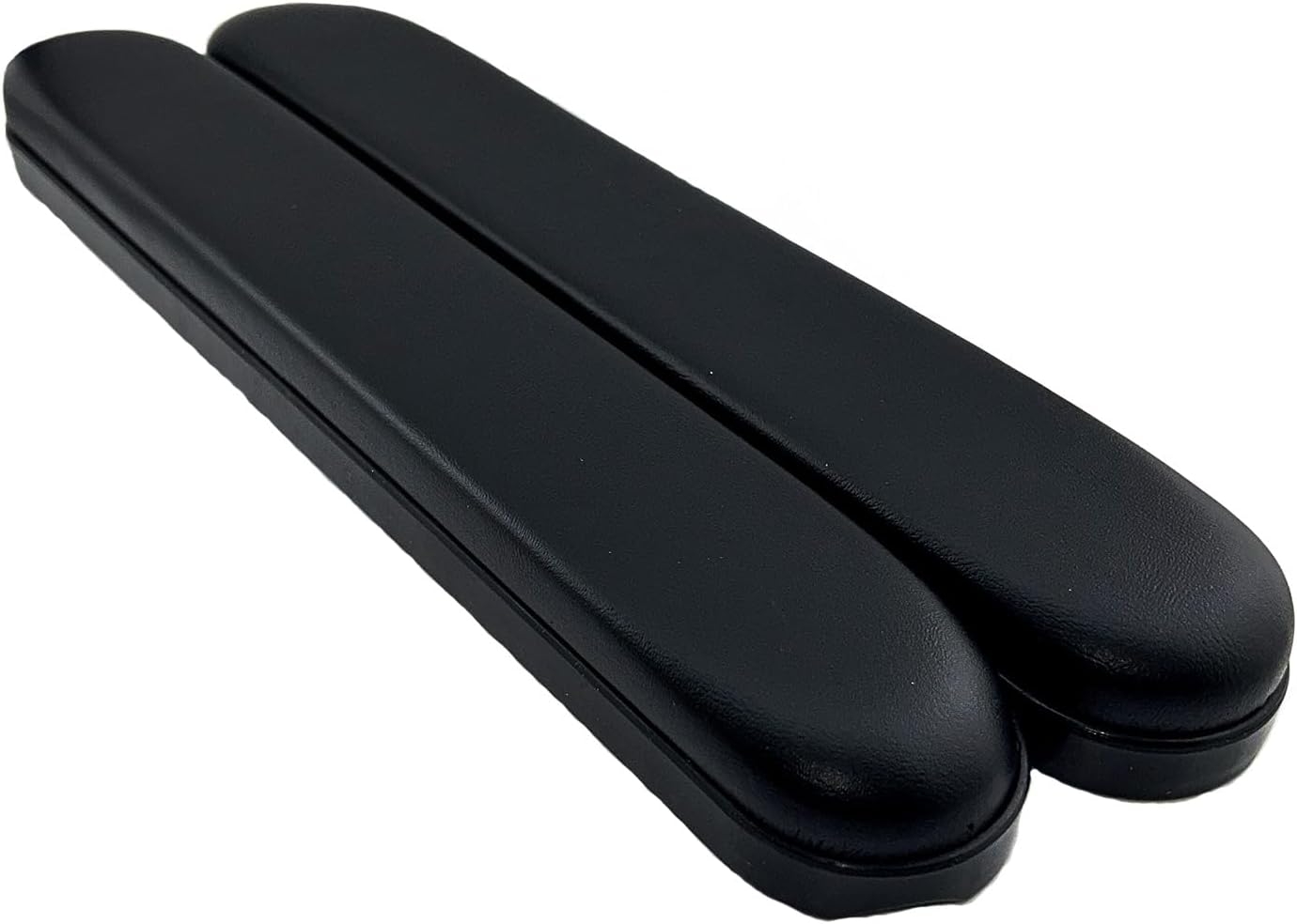 AlveyTech Heavy Duty Black 14" Full Length Padded Vinyl Armrest Pad for Wheelchair (Set of 2) - Replacement Comfortable Pads with Four Mounting Screws for Invacare & Drive Medical Wheelchairs