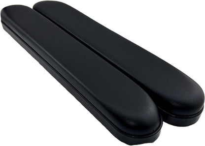 AlveyTech Heavy Duty Black 14" Full Length Padded Vinyl Armrest Pad for Wheelchair (Set of 2) - Replacement Comfortable Pads with Four Mounting Screws for Invacare & Drive Medical Wheelchairs