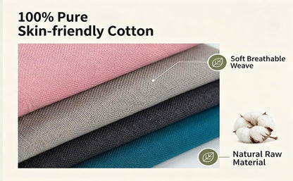 TUYUU 6 Pack Washable Cotton Eye Pillow Covers, Removable Zippered EyePillow Cases for Weighted Eye Pillow, Soft Unscented Covers Only for Yoga, Meditation, Sleeping, Spa, Massage, Multi Color