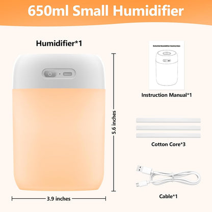 Plant Humidifier Indoor, 650ml Humidifier for Plants, Gray