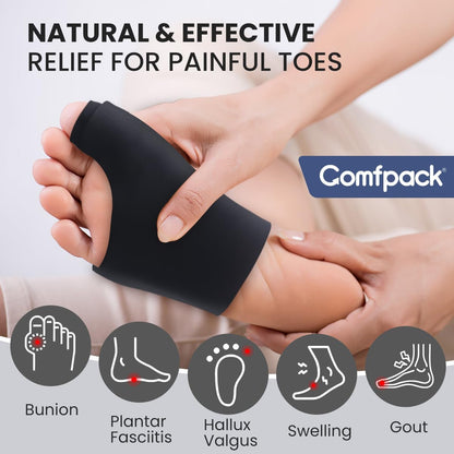 Comfpack Foot Ice Pack Toe Wrap for Bunion, Gout, Plantar Fasciitis Relief