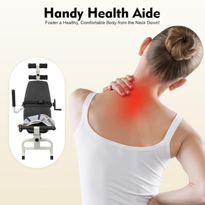 Decompression Table, Spinal Decompression Machine with Base & Safety Belt Decompression Back Stretcher Traction Table Adjustable Decompression & Stretch Table for Tension Relief
