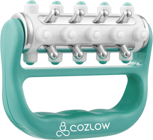 Massage Ball, Muscle Massager Roller, Trigger Point Deep Tissue Release | Cozlow handheld ball rolling tool with strong grip - manual massage therapy for whole body pain relief - helps relax muscles