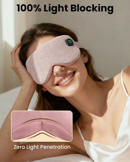 Cordless Heated Eye Mask, Rechargeable Mask with 4 Heat Levels for Dry Eyes
