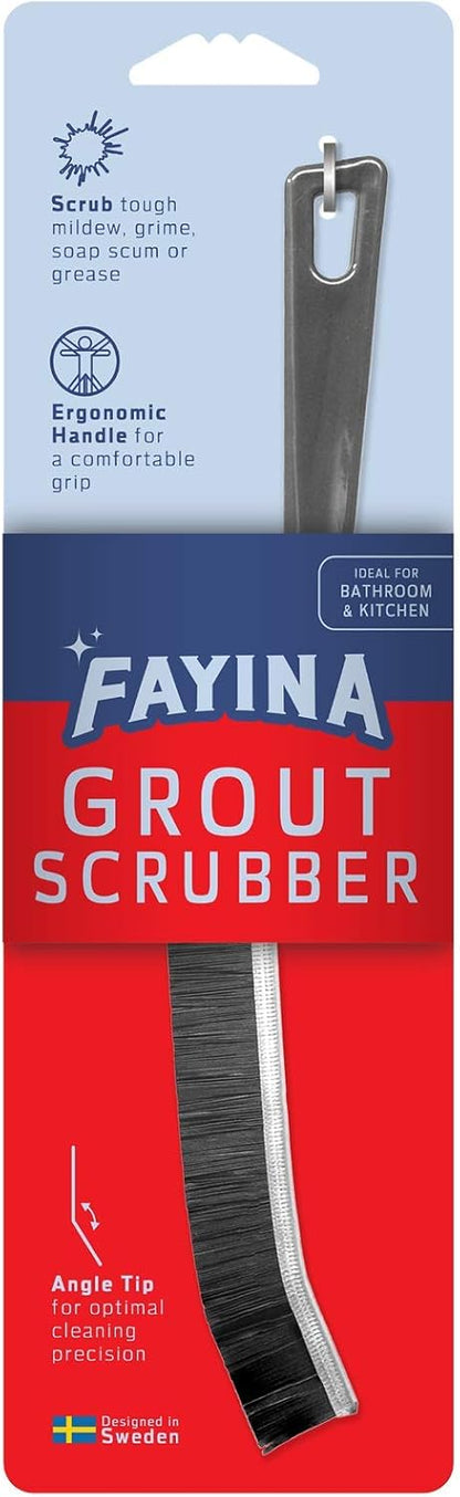 Grout Cleaner Scrub Brush Deep Tile Joints - Stiff Angled Bristles for Showers, Bathtubs, Kitchens - Multi-Surface All-Around Household Cleaning Tool