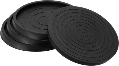 PATIKIL 4 Inch Rubber Furniture Pads, 4 Pack Non-Slip Furniture Coasters Round Anti Skid Caster Cups Furniture Feet Cup Floor Protectors for Bed Couch Stoppers, Brown