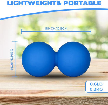 KYKJEYDD Peanut Massage Ball, Double Lacrosse Ball for Trigger Point | Silicone, Deep Tissue & Myofascial Release, for Neck, Back, Feet, Spine, Yoga & Office Use