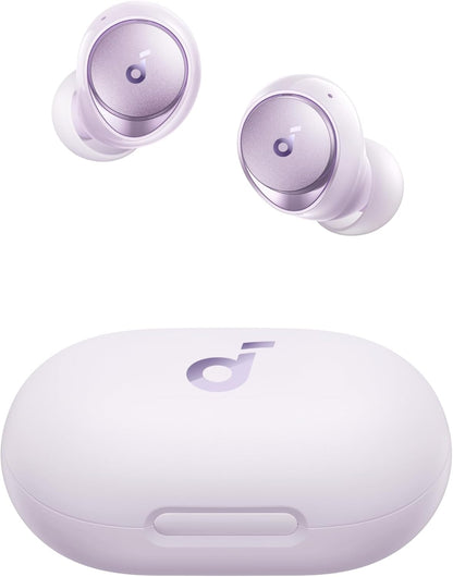 soundcore by Anker Space A40 Auto-Adjustable Active Noise Cancelling Wireless Earbuds, Reduce Noise by Up to 98%, 50H Playtime, Hi-Res Sound, Comfortable Fit, App Customization, Wireless Charge (Blue) | Reduce Noise by Up to 98%, Ultra Long 50H Playtime,