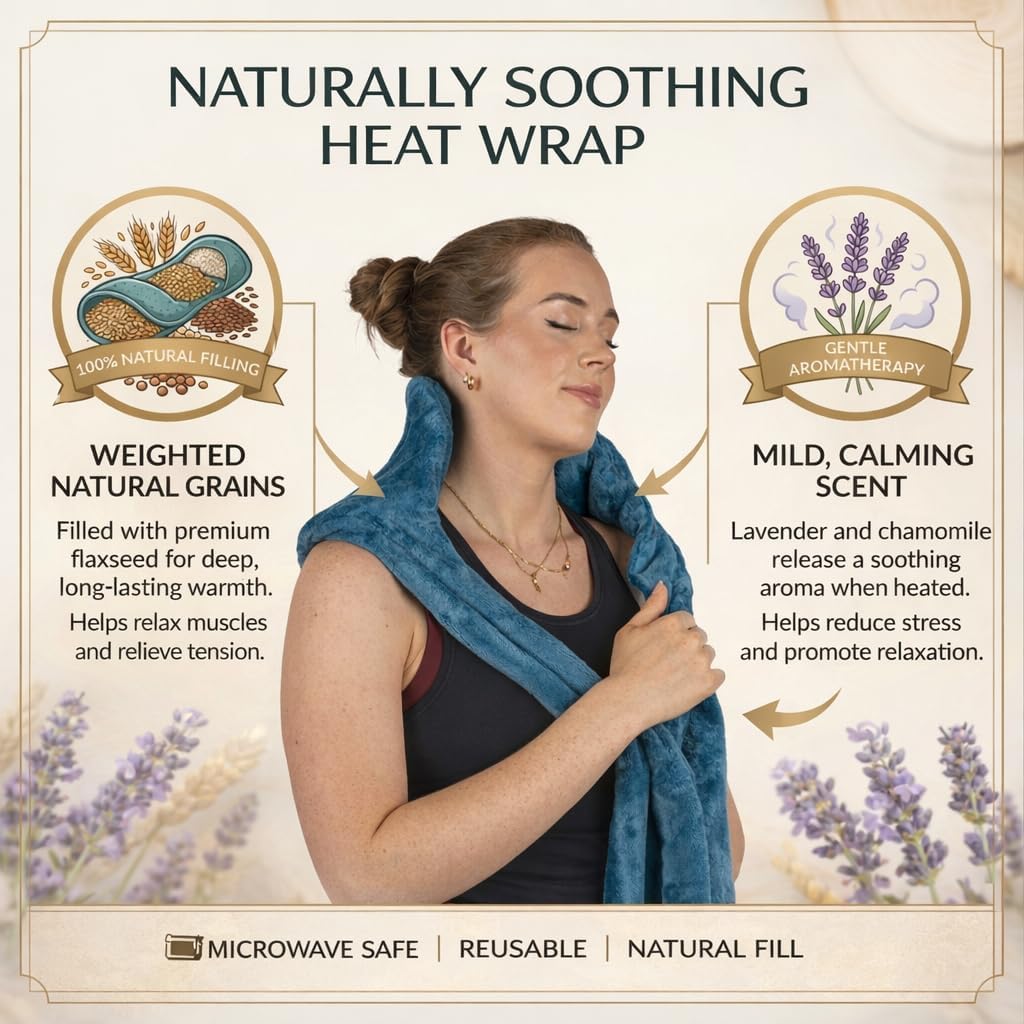 Microwavable Ultimate Body Wrap, 68" x 10" | Therapeutic Moist-Heat Relief, Extra-Long, Full-Body Coverage, Reusable