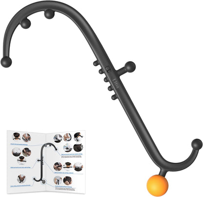 LiBa Back and Neck Massager Trigger Point Hook Therapy Tool Navy