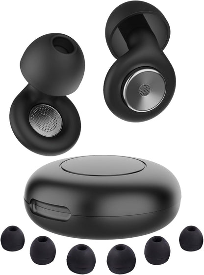 Ear Plugs for Sleep, 50dB Noise Cancelling Ear Plugs for Noise Reduction, Reusable Silicone Sleeping Earplugs for Snoring, Concert, Shooting & Plane Travel with 8 Eartips Case