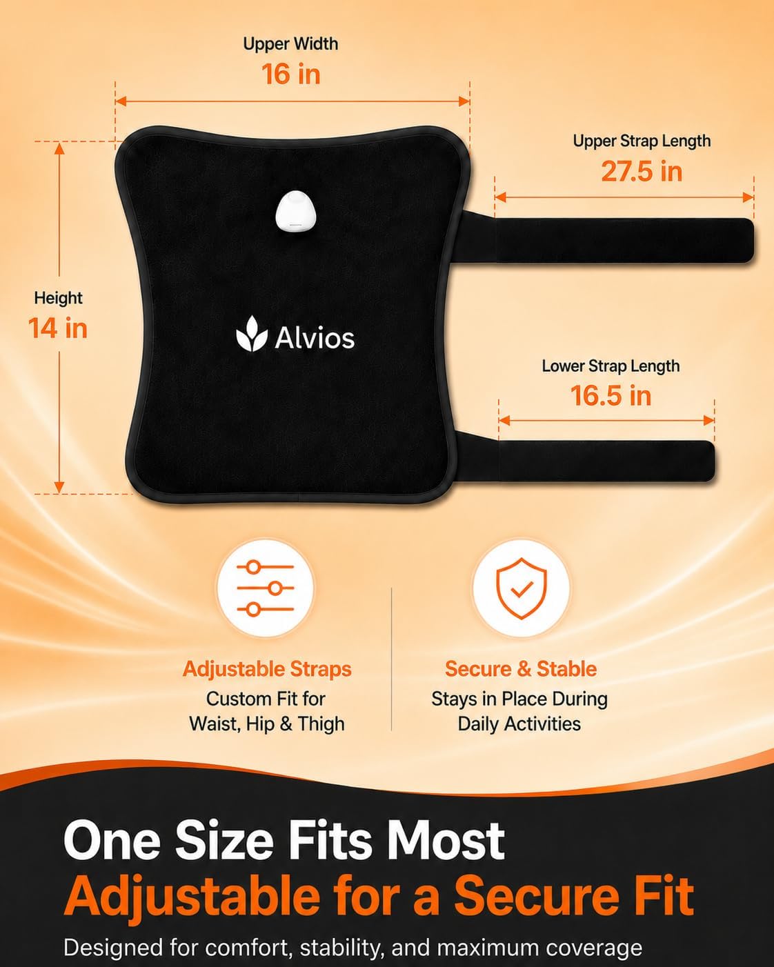 Hip Heating Pad for Hip Brace Sciatica Pain Relief, 16 x 14 in
