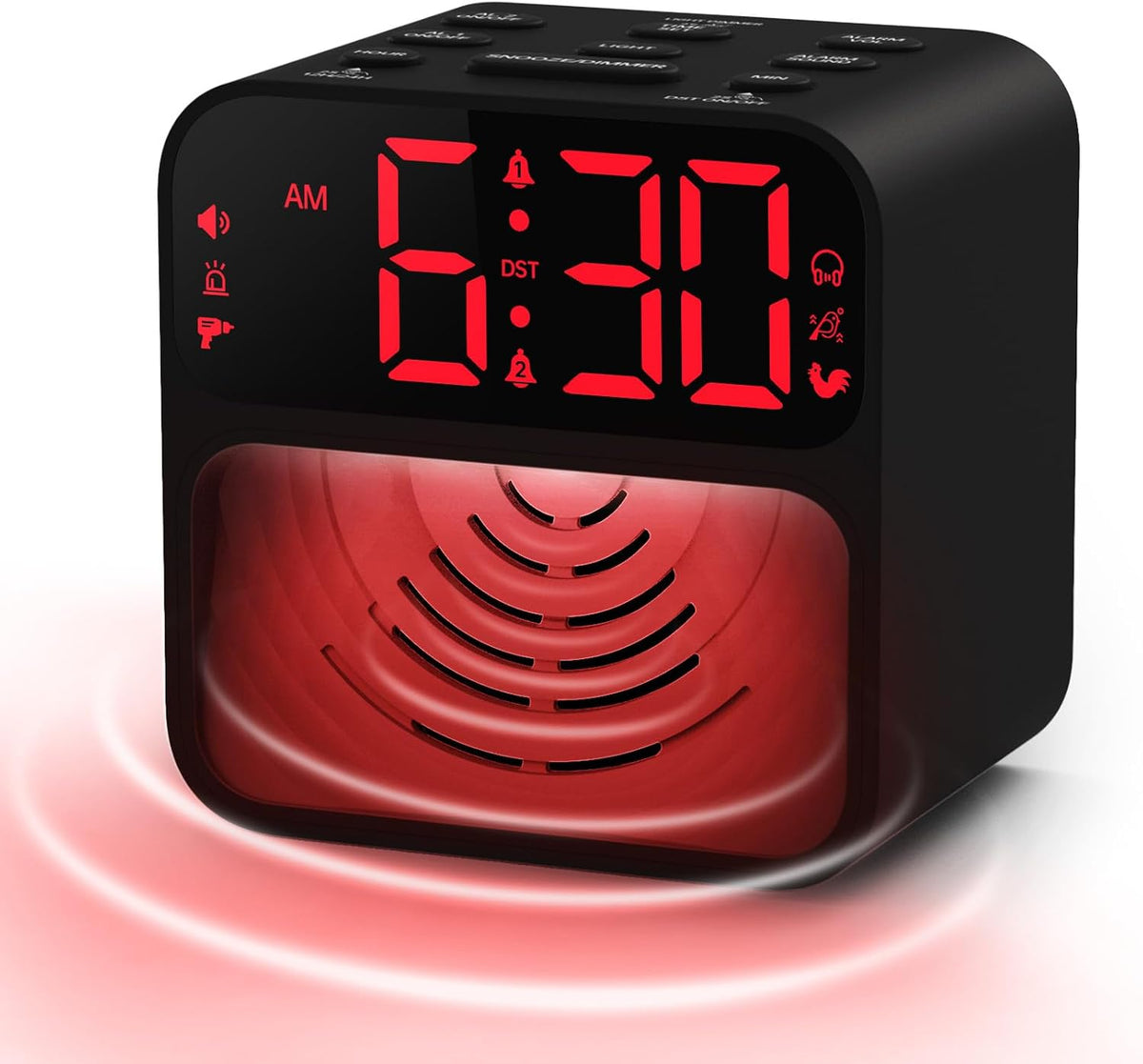 AuroraCalm Extra Loud Alarm Clock for Heavy Sleepers with 115dB Alarm