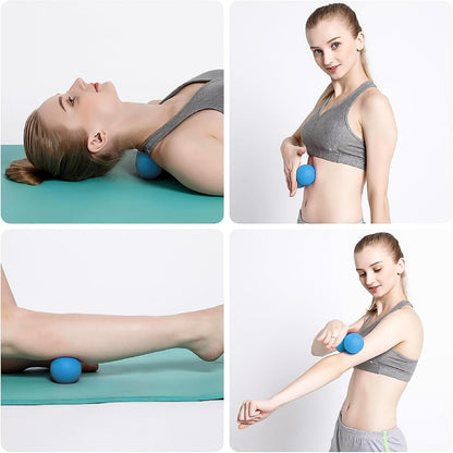 WOVTE Massage Lacrosse Ball Therapy for Sore Muscles Myofascial Release | Shoulders, Neck, Back, Foot, Body, Deep Tissue, Trigger Point, Muscle Knots, Yoga