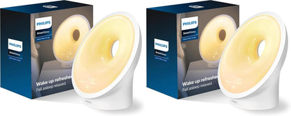 Philips SmartSleep Sleep and Wake-Up Light, Simulated Sunrise and Sunset, Multiple Lights and Sounds, RelaxBreathe to Sleep, HF3650/60